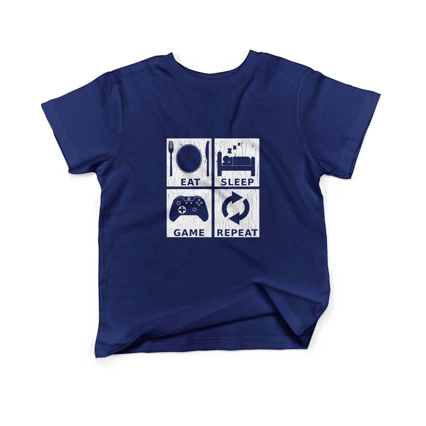 Epic Label Tshirt Eat Sleep Game Repeat Design T-Shirt Enfant