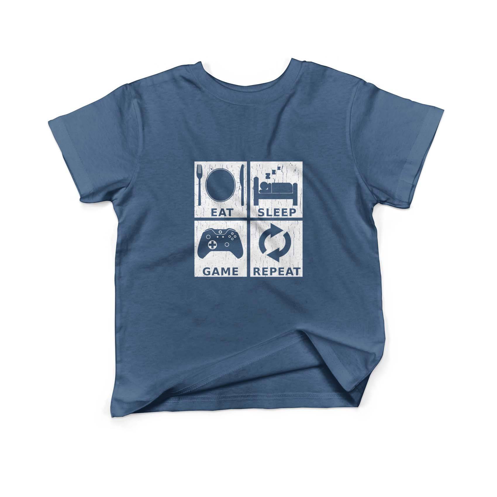 Epic Label Tshirt Eat Sleep Game Repeat Design T-Shirt Enfant