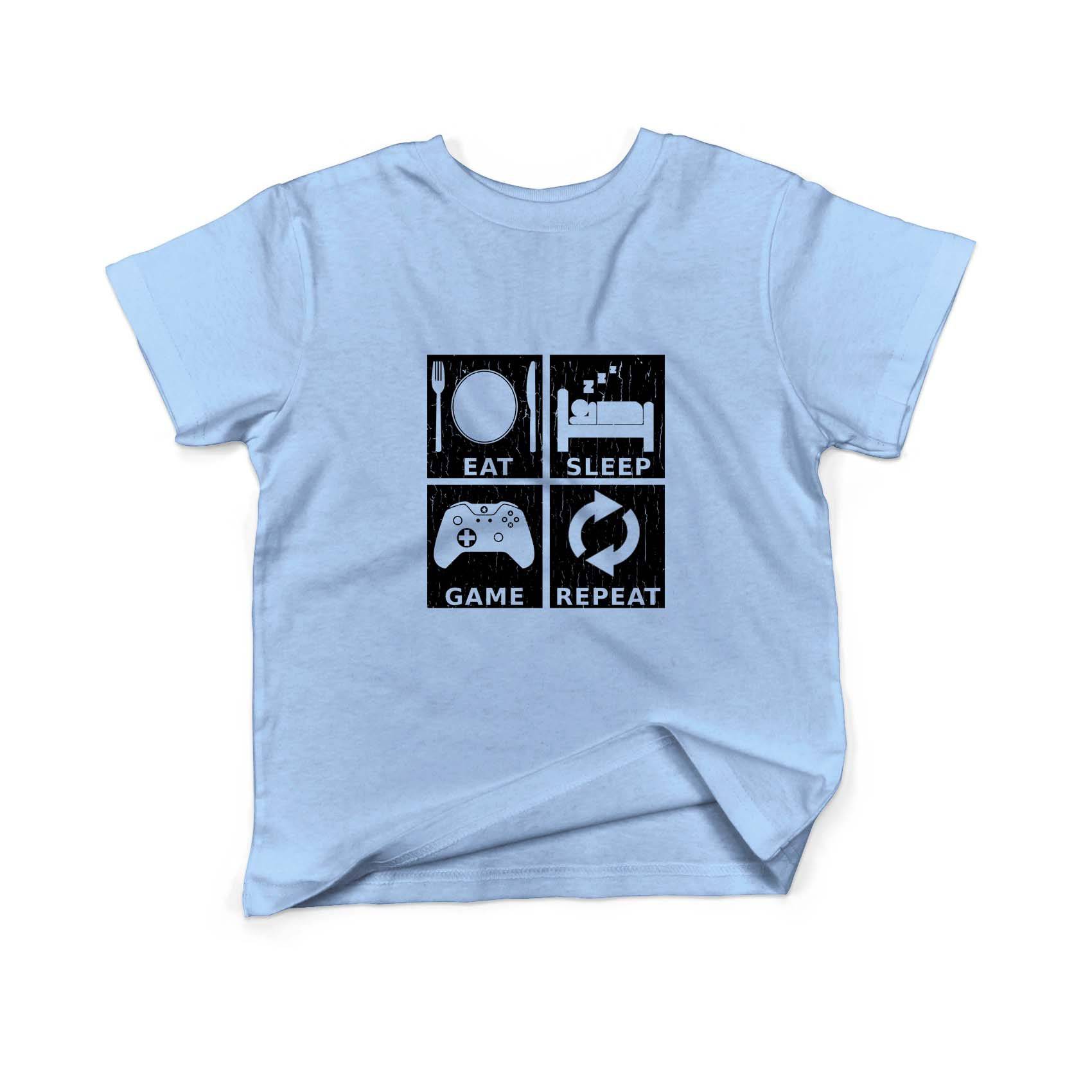Epic Label Tshirt Eat Sleep Game Repeat Design T-Shirt Enfant