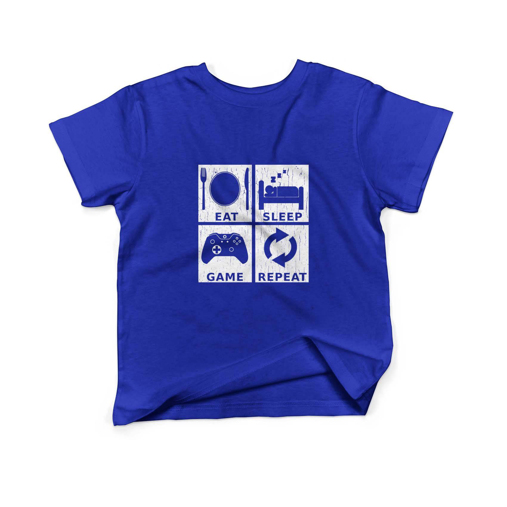 Epic Label Tshirt Eat Sleep Game Repeat Design T-Shirt Enfant