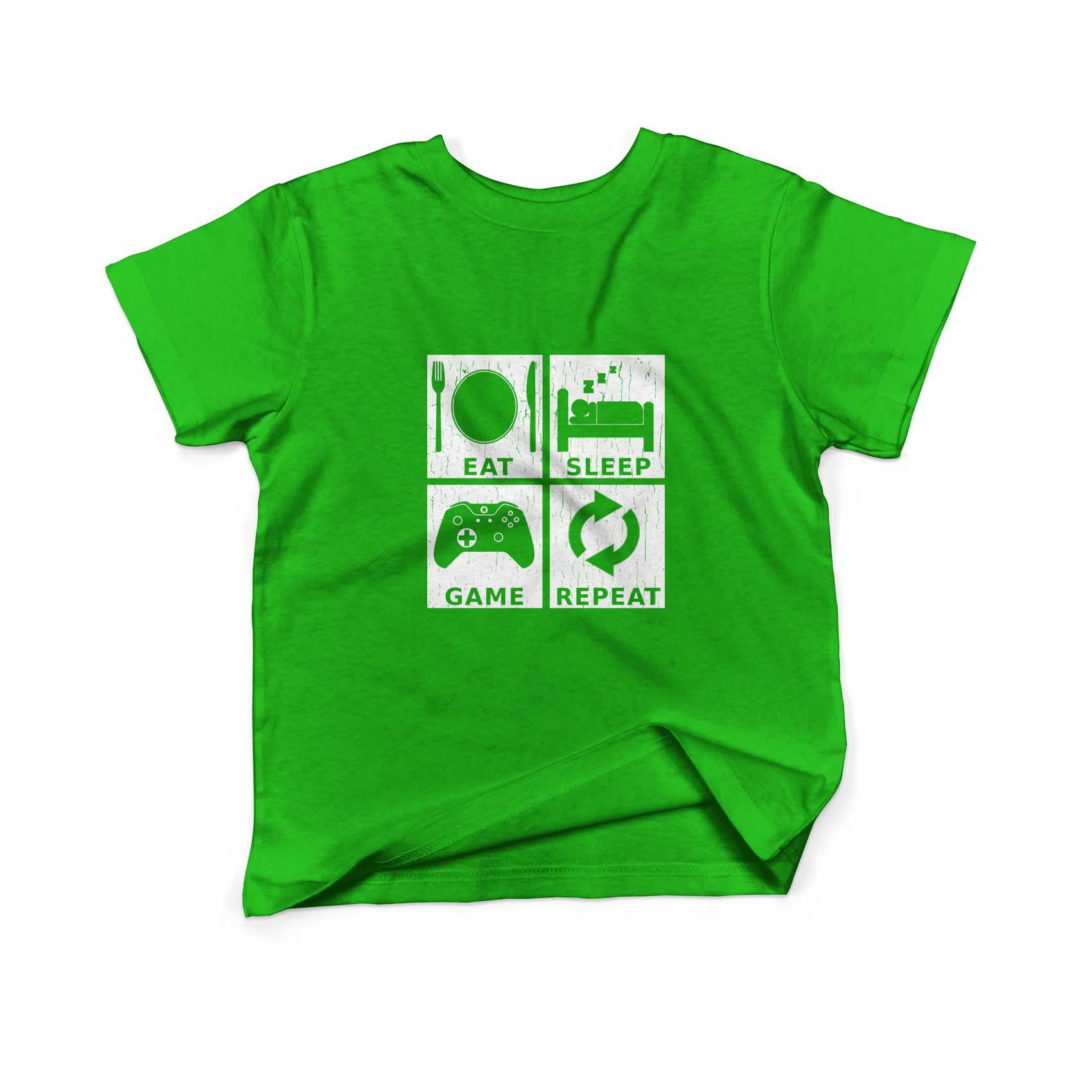 Epic Label Tshirt Eat Sleep Game Repeat Design T-Shirt Enfant