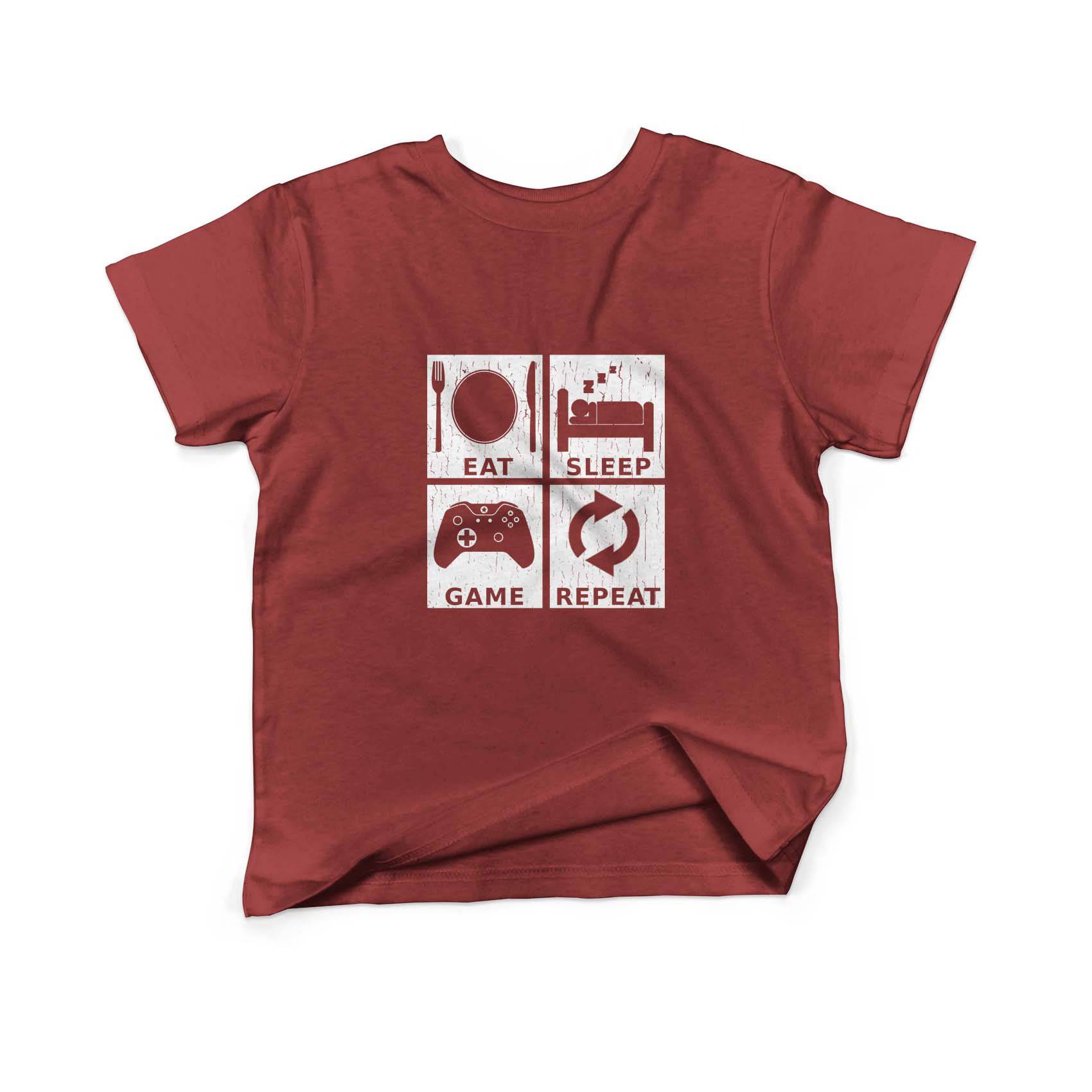 Epic Label Tshirt Eat Sleep Game Repeat Design T-Shirt Enfant