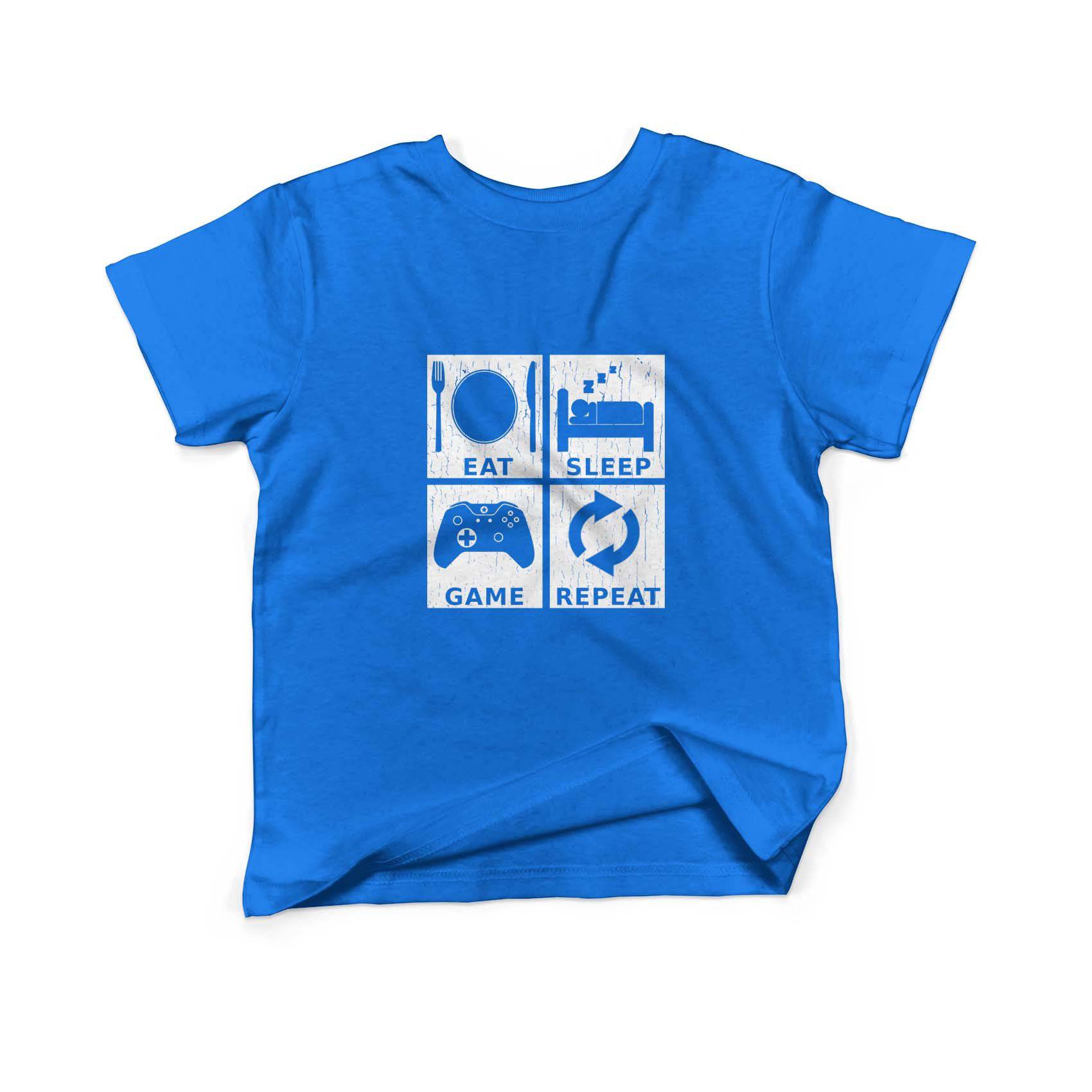 Epic Label Tshirt Eat Sleep Game Repeat Design T-Shirt Enfant