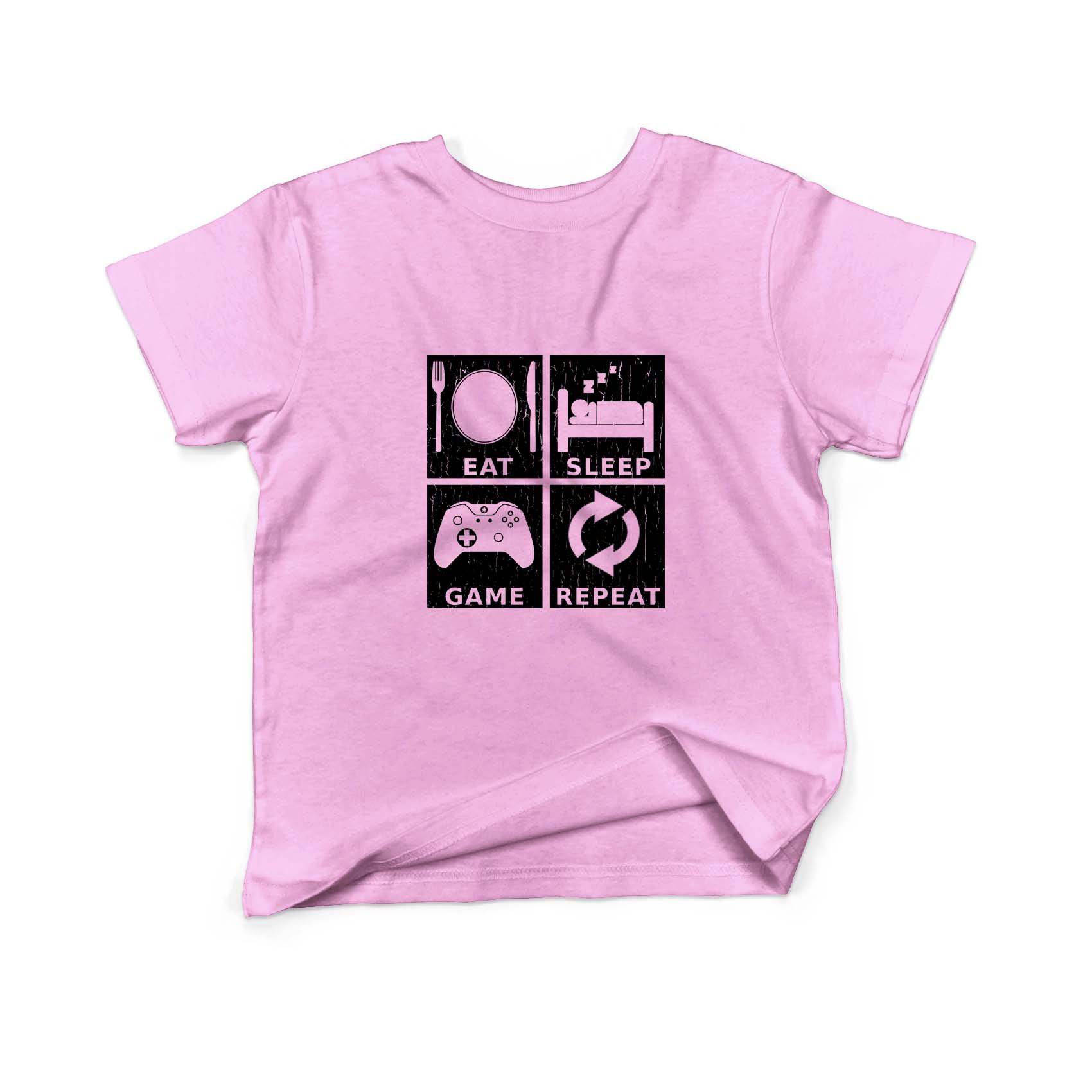 Epic Label Tshirt Eat Sleep Game Repeat Design T-Shirt Enfant