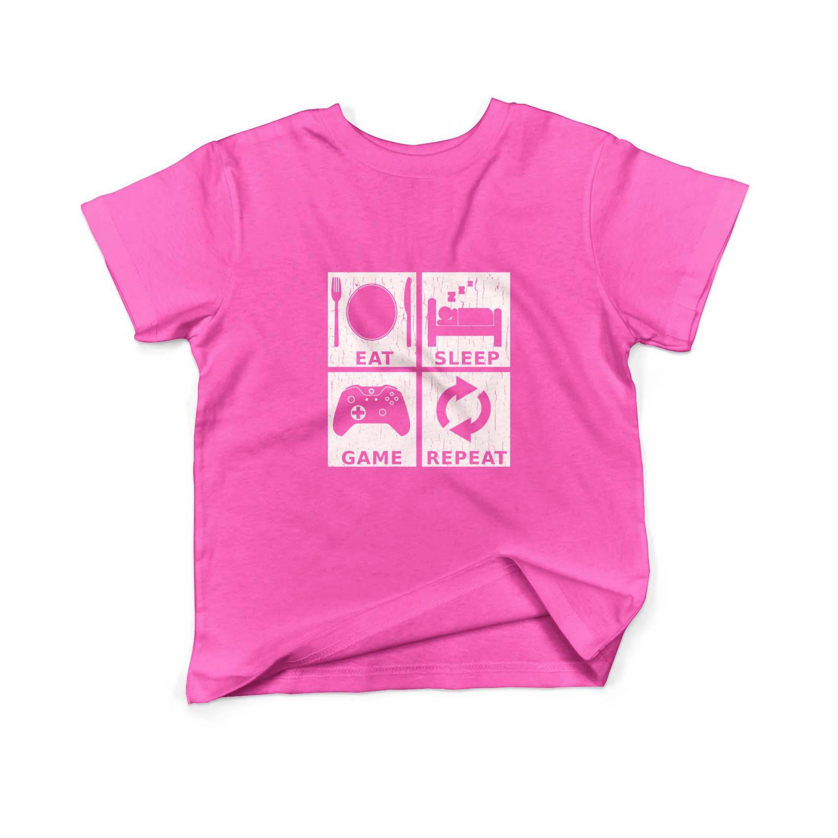 Epic Label Tshirt Eat Sleep Game Repeat Design T-Shirt Enfant