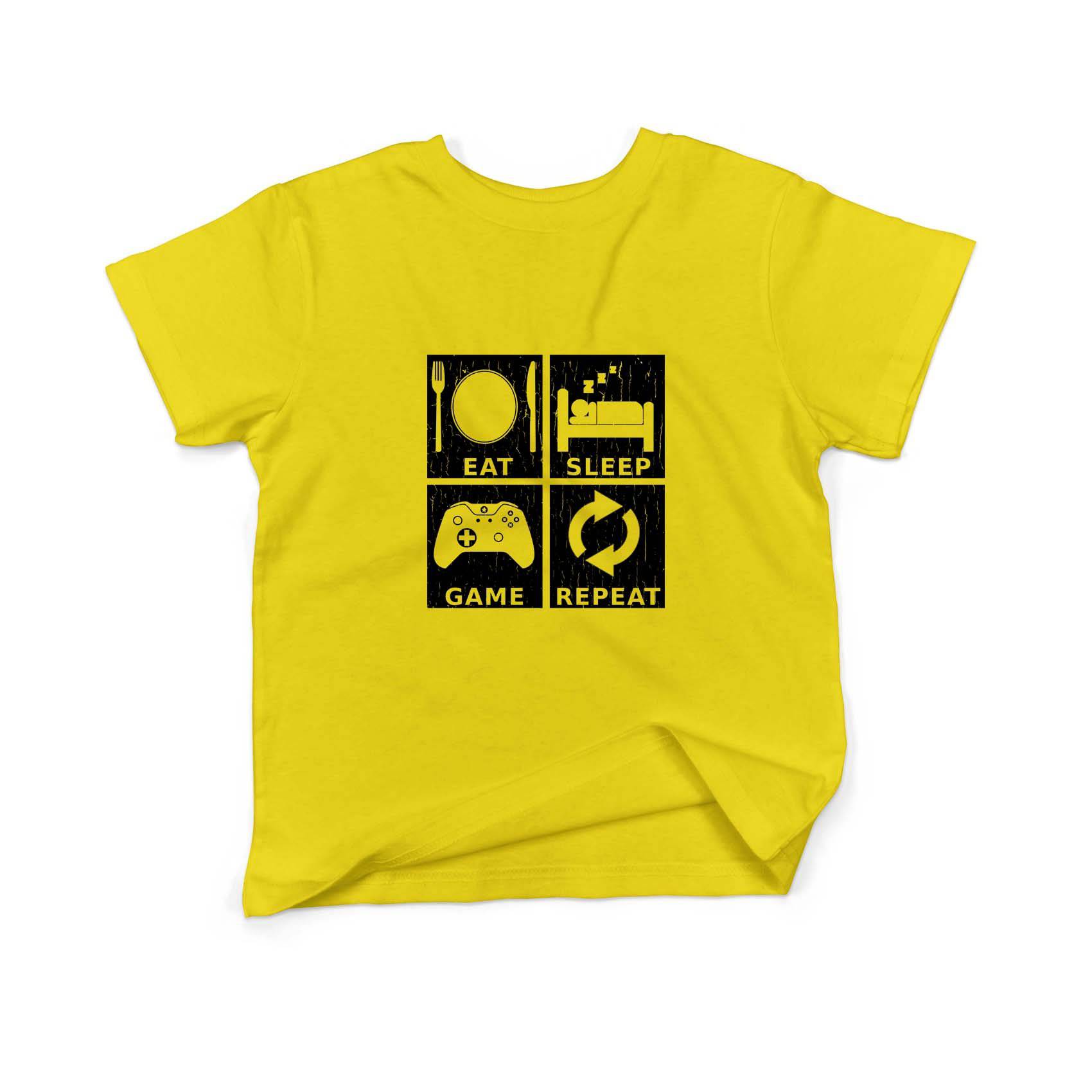 Epic Label Tshirt Eat Sleep Game Repeat Design T-Shirt Enfant