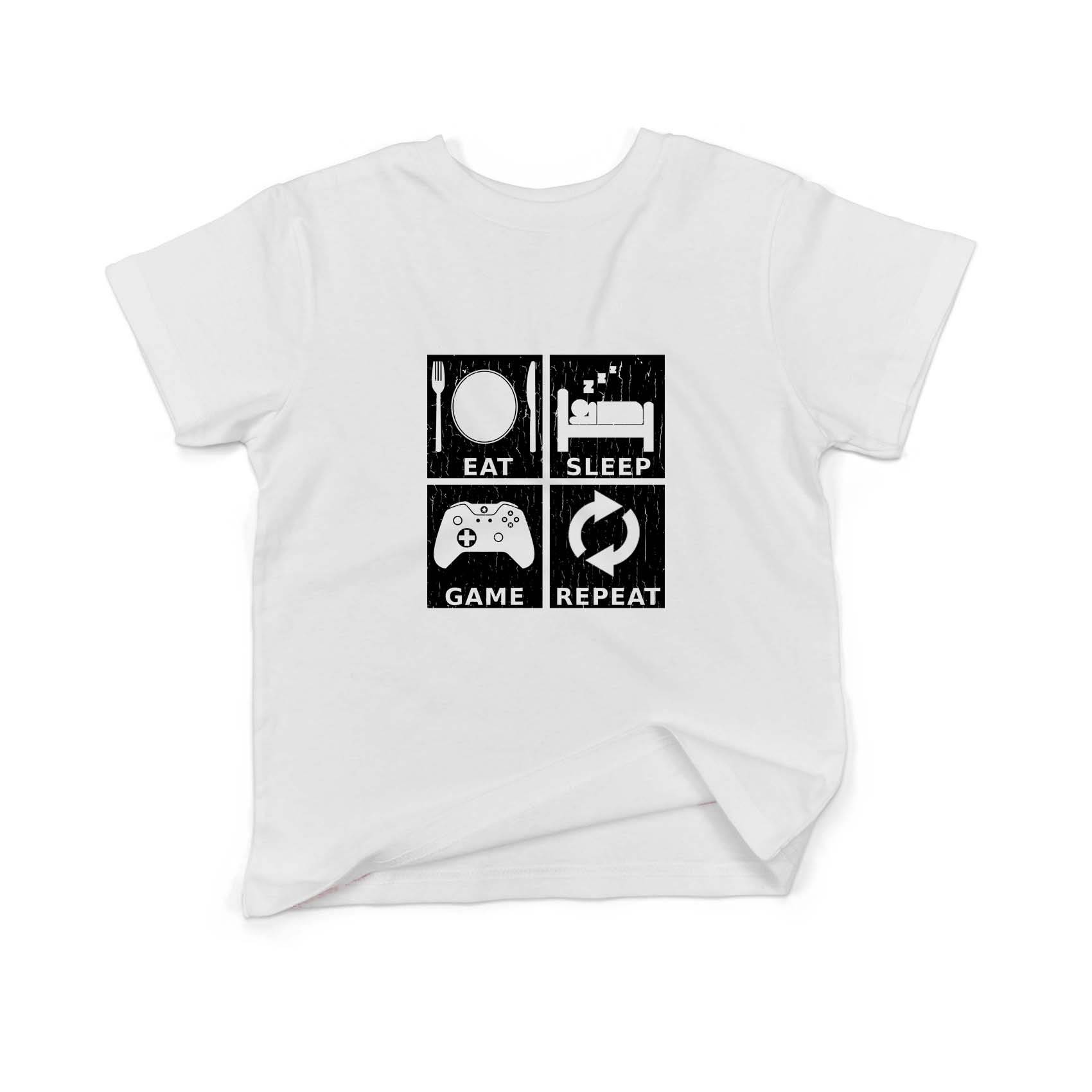 Epic Label Tshirt Eat Sleep Game Repeat Design T-Shirt Enfant