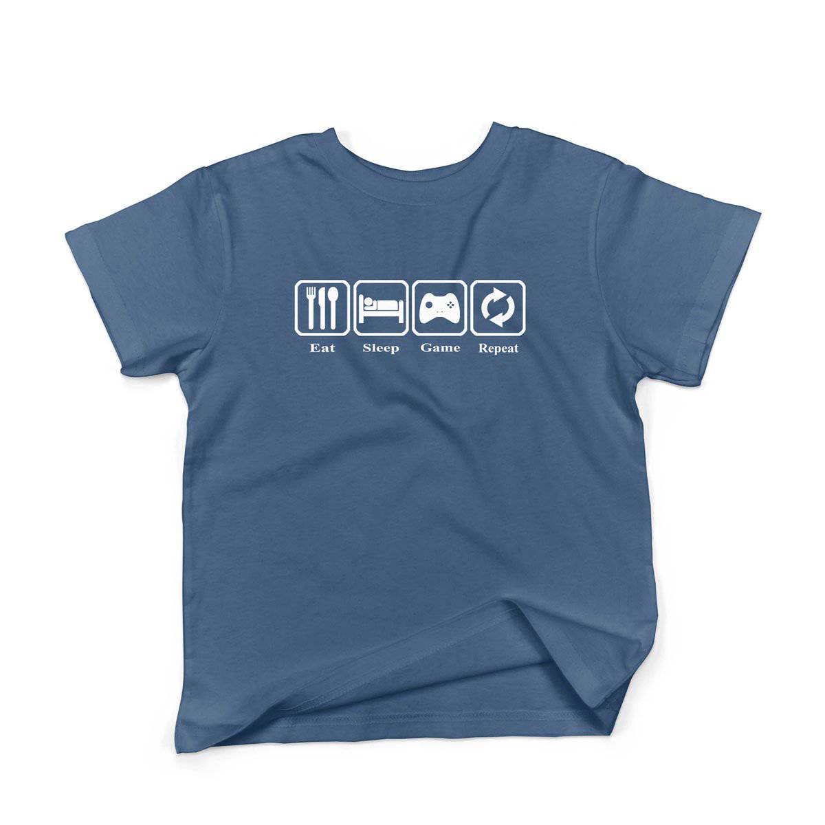 Epic Label Tshirt Eat Sleep Game Repeat Design Vintage T-Shirt Enfant