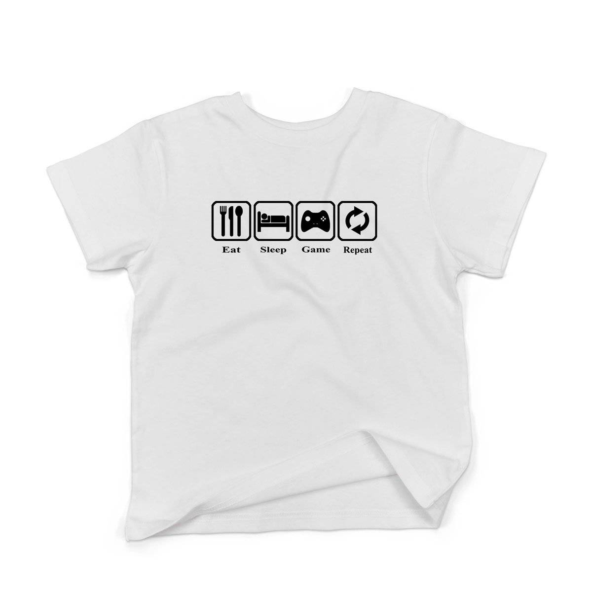 Epic Label Tshirt Eat Sleep Game Repeat Design Vintage T-Shirt Enfant