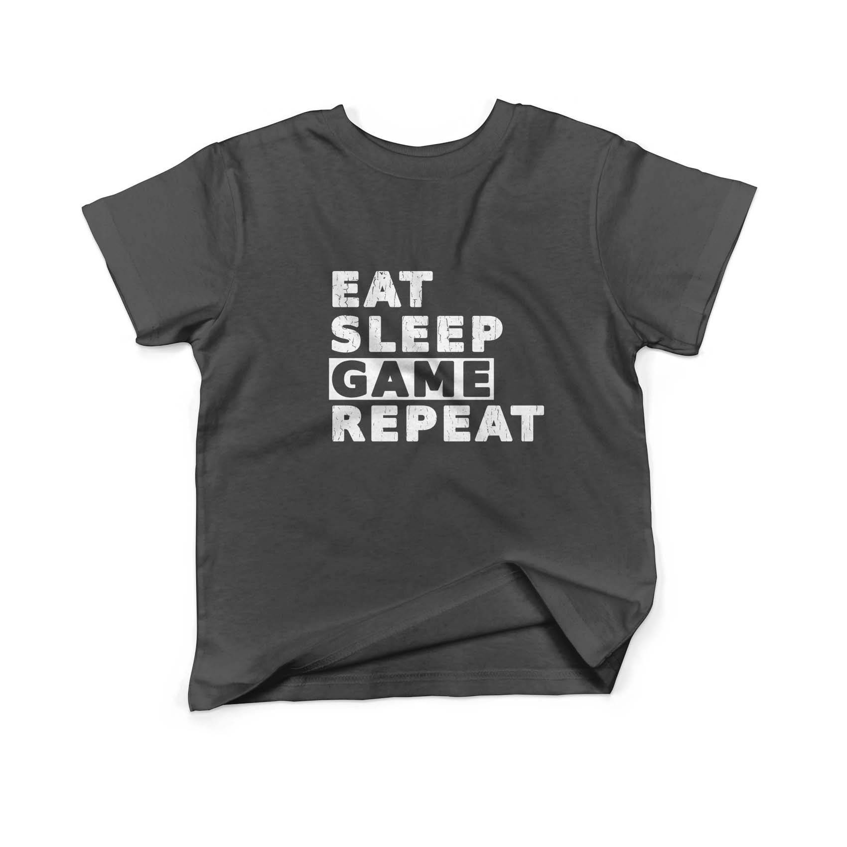 Epic Label Tshirt Eat Sleep Game Repeat Vintage T-Shirt Enfant