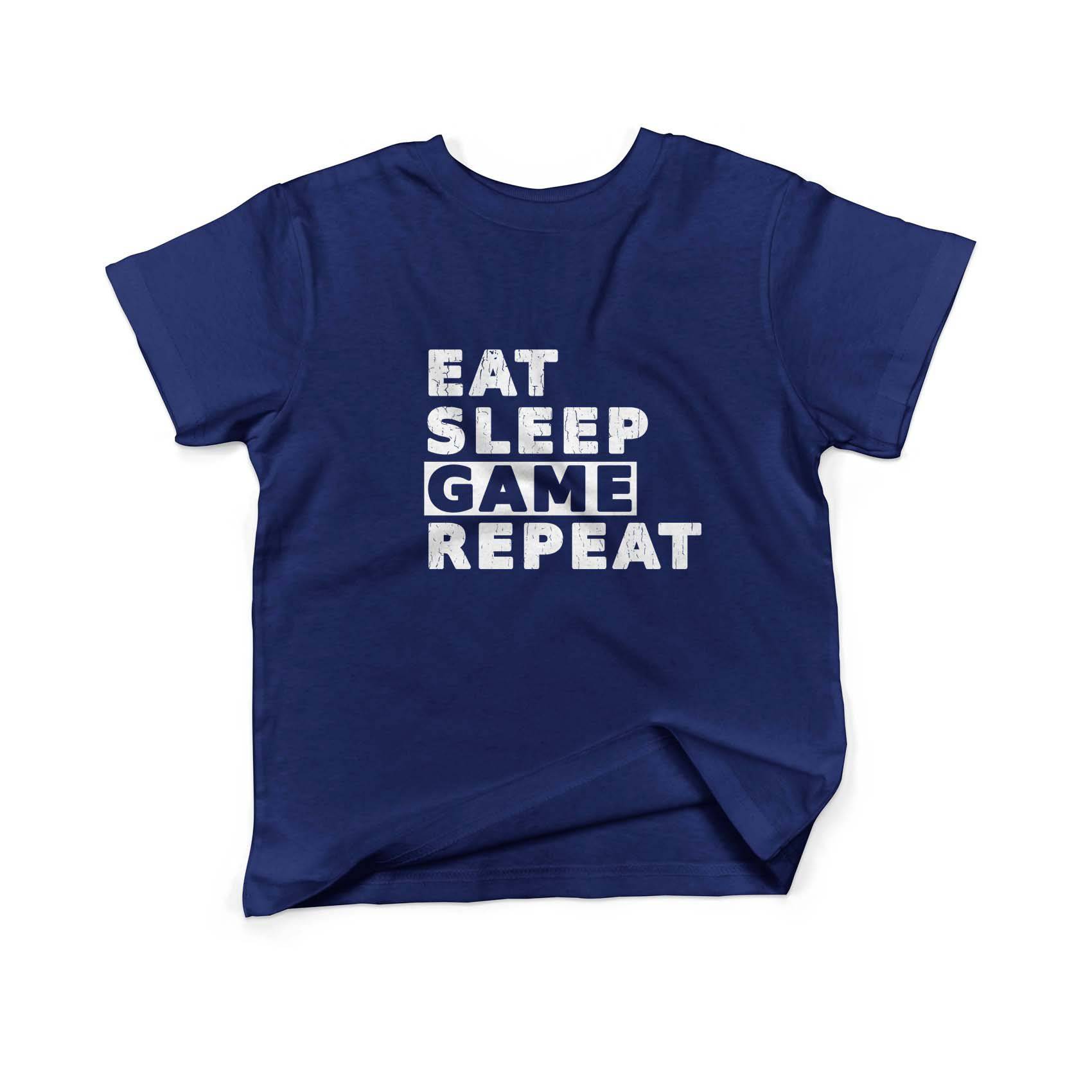 Epic Label Tshirt Eat Sleep Game Repeat Vintage T-Shirt Enfant