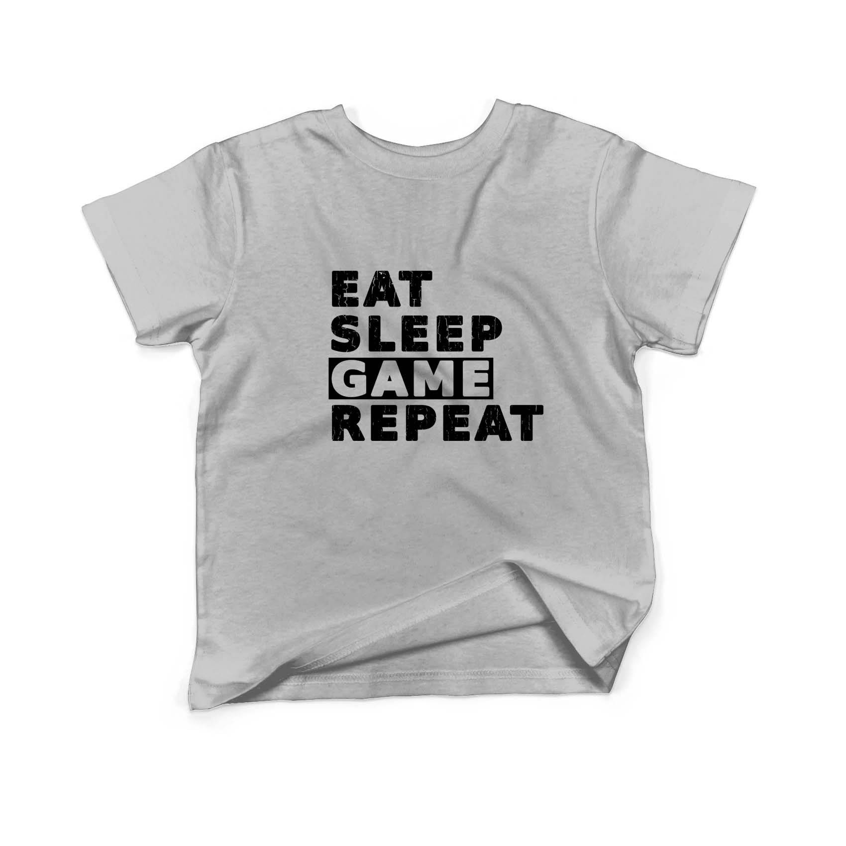 Epic Label Tshirt Eat Sleep Game Repeat Vintage T-Shirt Enfant