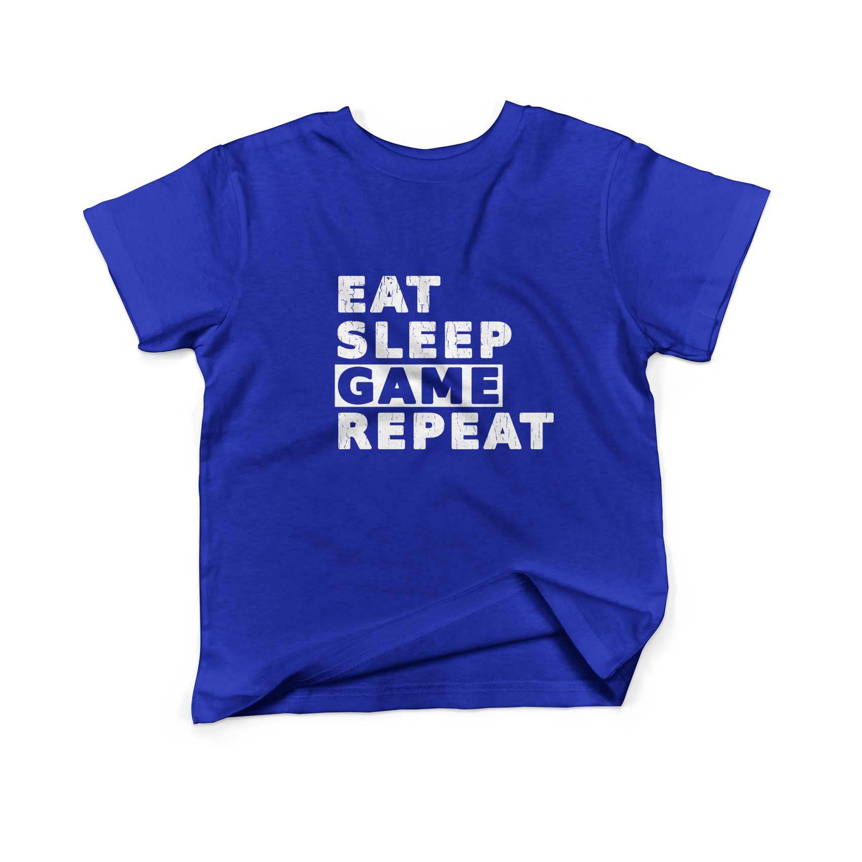 Epic Label Tshirt Eat Sleep Game Repeat Vintage T-Shirt Enfant