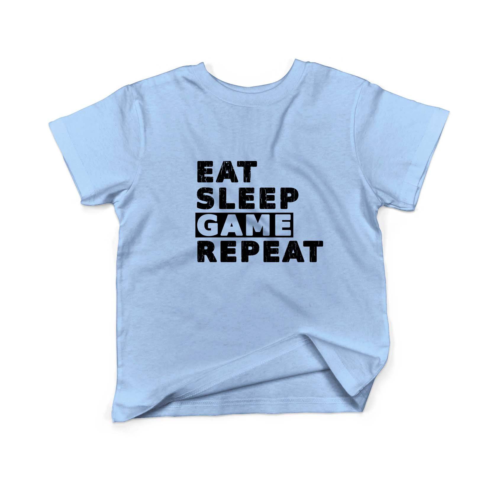 Epic Label Tshirt Eat Sleep Game Repeat Vintage T-Shirt Enfant