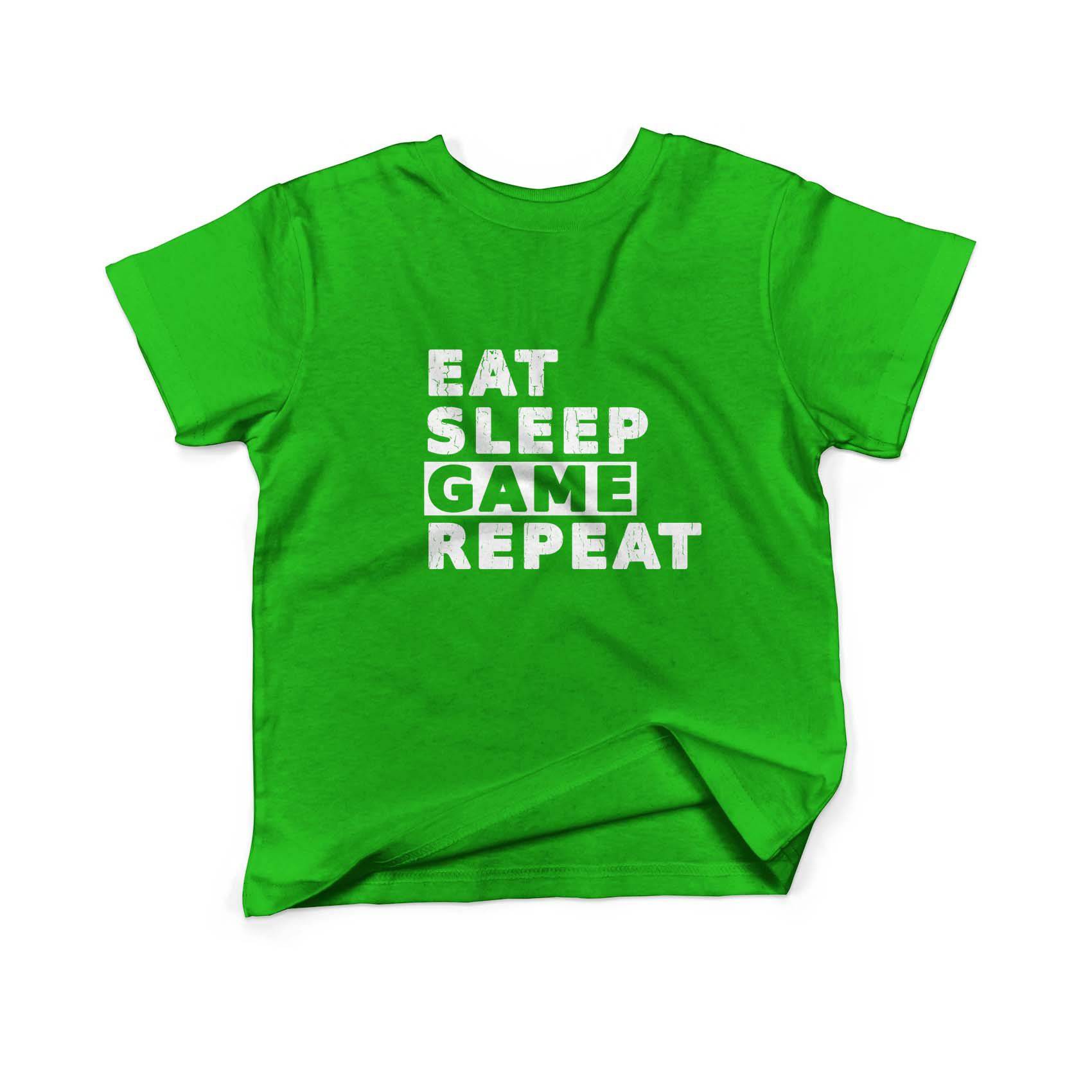 Epic Label Tshirt Eat Sleep Game Repeat Vintage T-Shirt Enfant