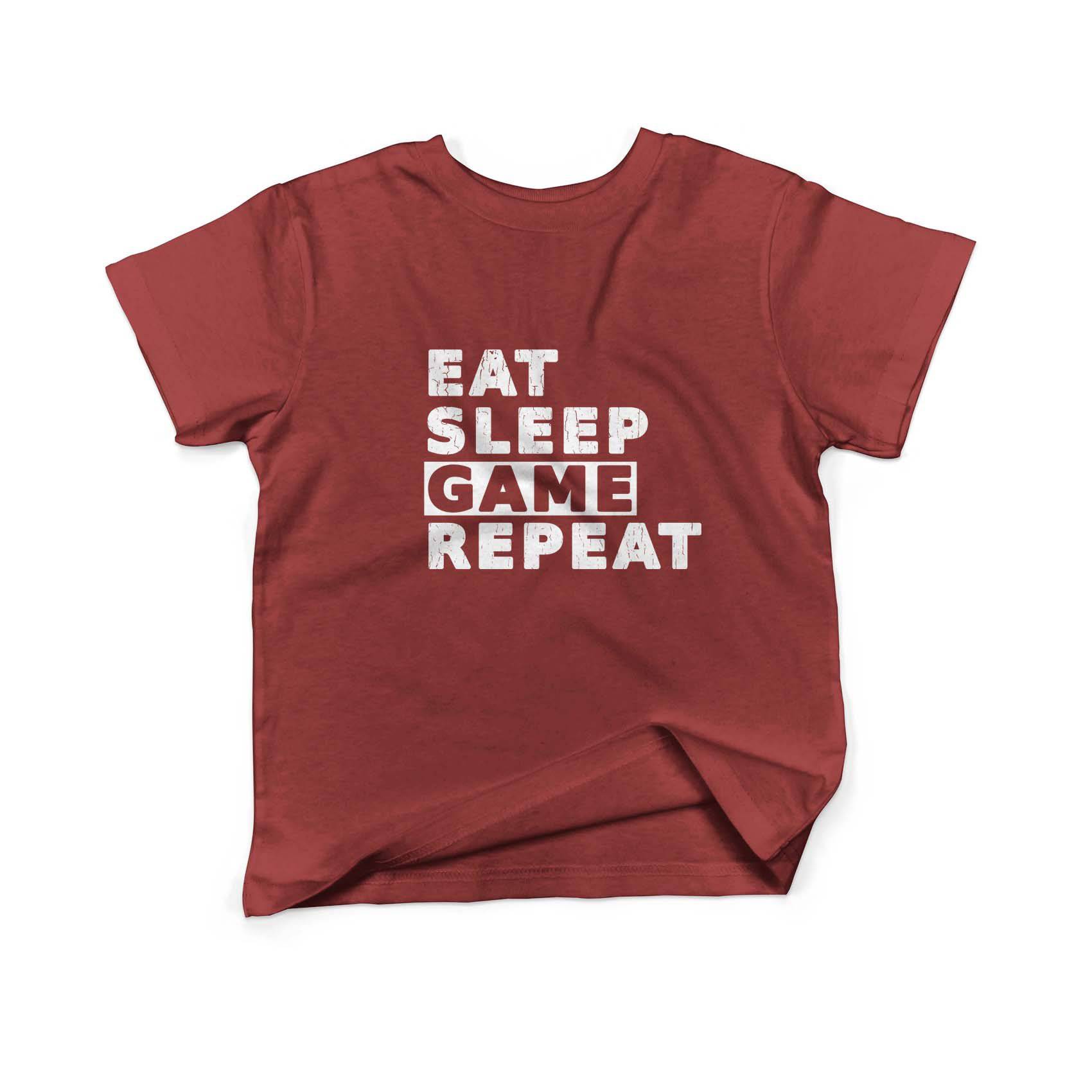 Epic Label Tshirt Eat Sleep Game Repeat Vintage T-Shirt Enfant