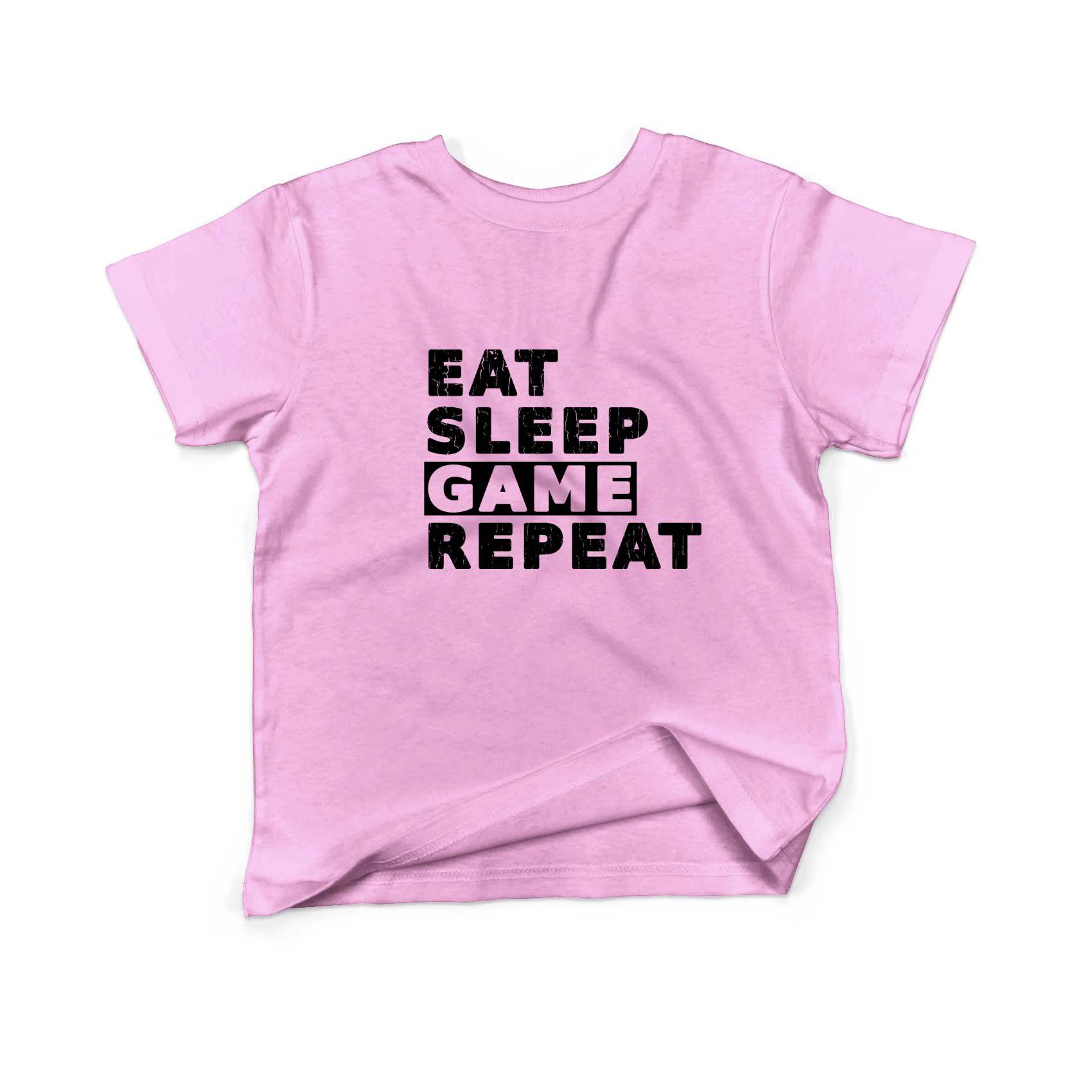 Epic Label Tshirt Eat Sleep Game Repeat Vintage T-Shirt Enfant