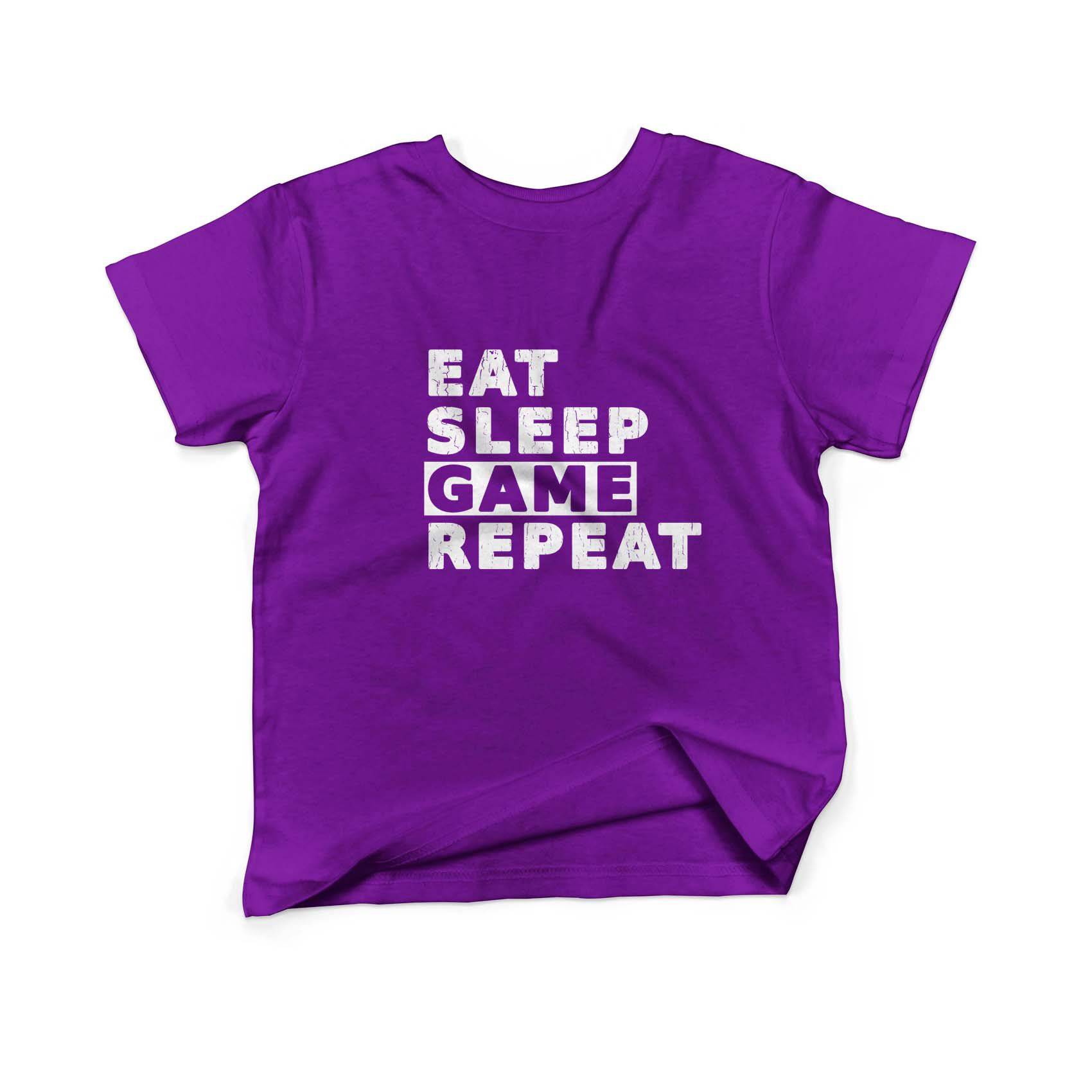 Epic Label Tshirt Eat Sleep Game Repeat Vintage T-Shirt Enfant