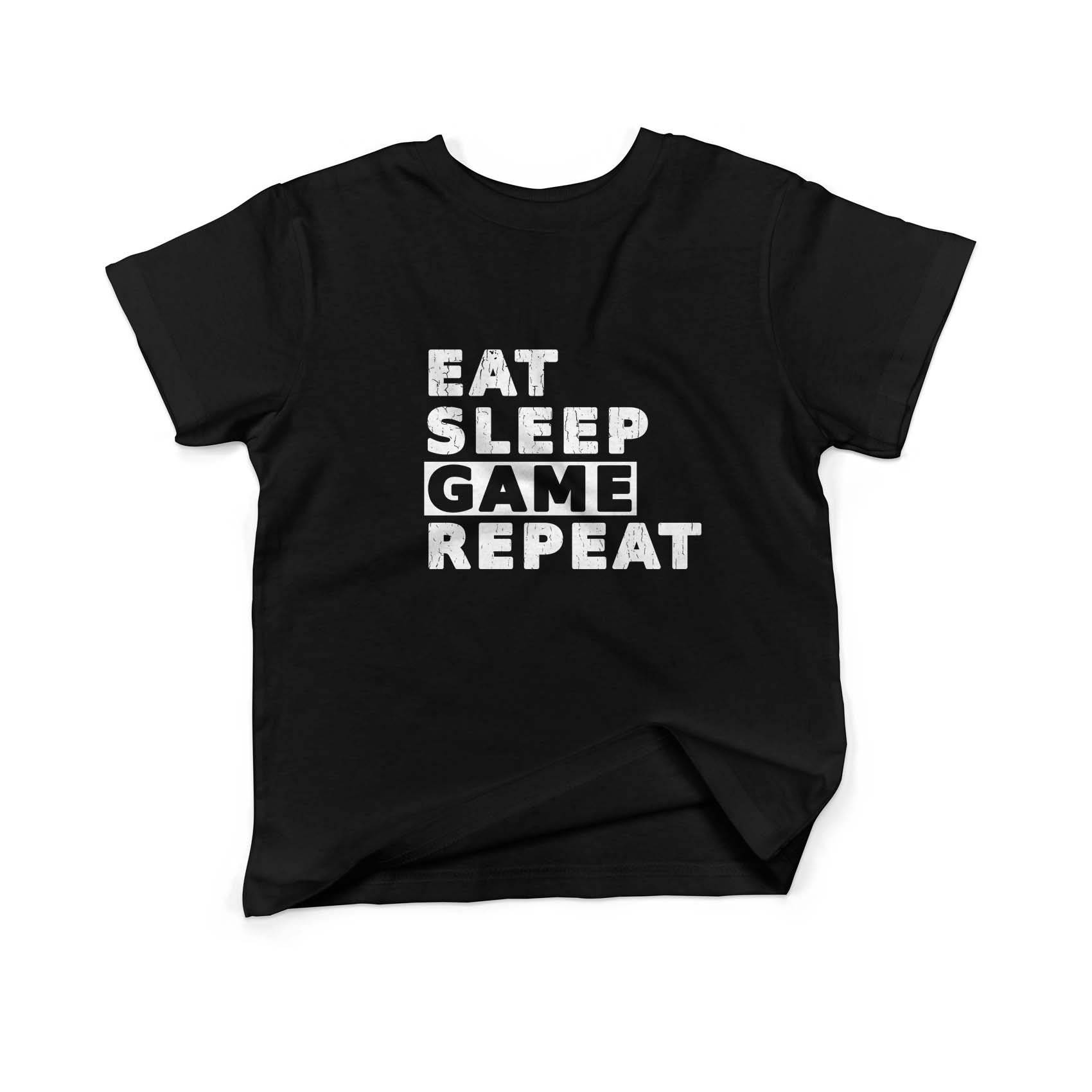 Epic Label Tshirt Eat Sleep Game Repeat Vintage T-Shirt Enfant