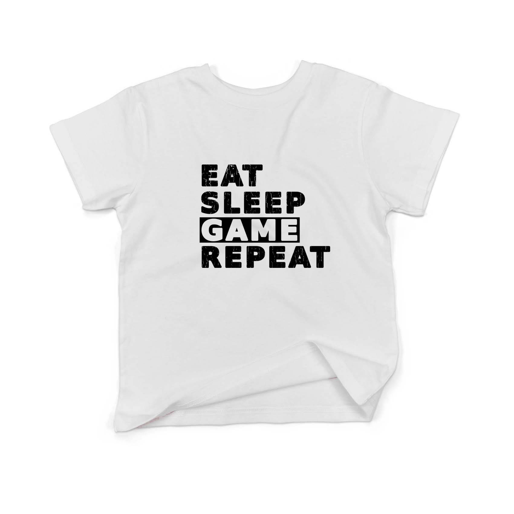 Epic Label Tshirt Eat Sleep Game Repeat Vintage T-Shirt Enfant
