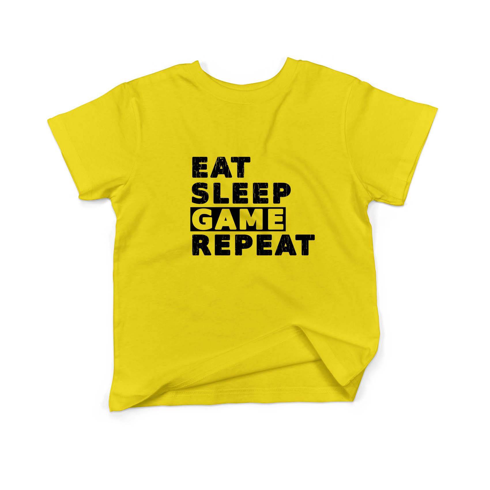 Epic Label Tshirt Eat Sleep Game Repeat Vintage T-Shirt Enfant