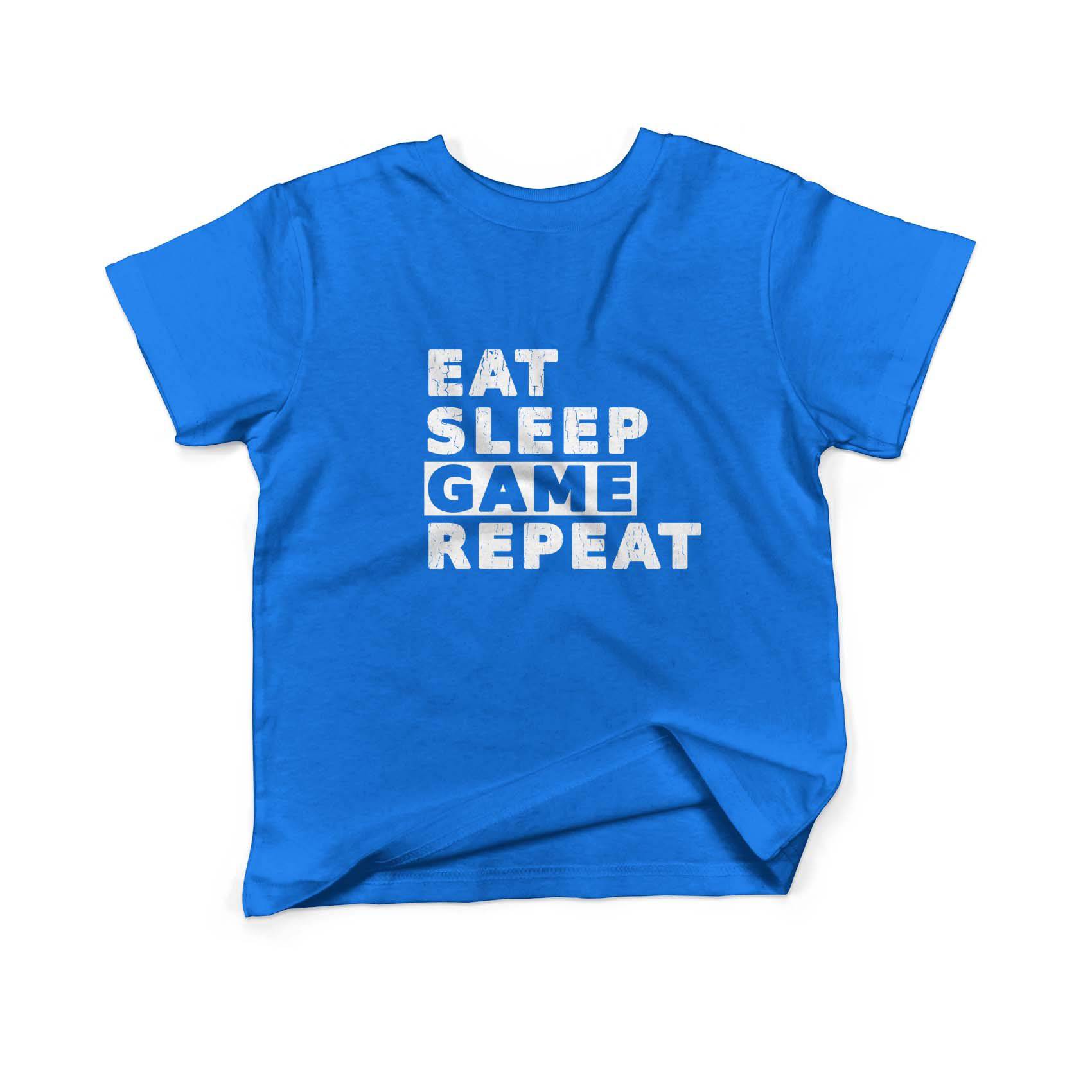 Epic Label Tshirt Eat Sleep Game Repeat Vintage T-Shirt Enfant