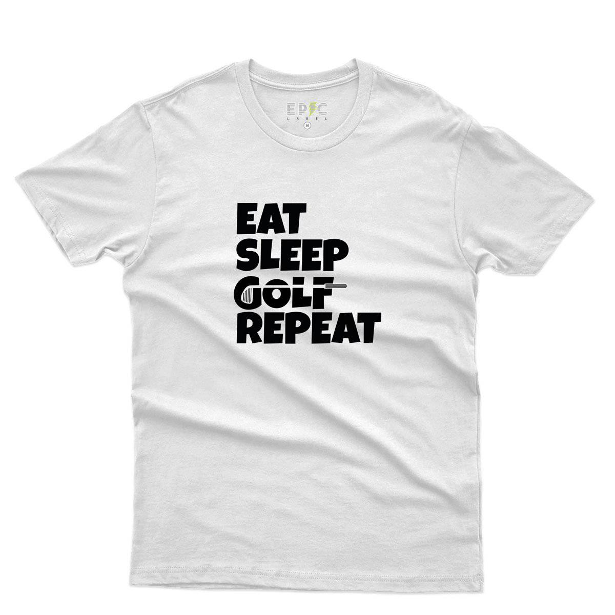 Epic Label Tshirt Eat Sleep Golf Repeat T-Shirt Pour Homme
