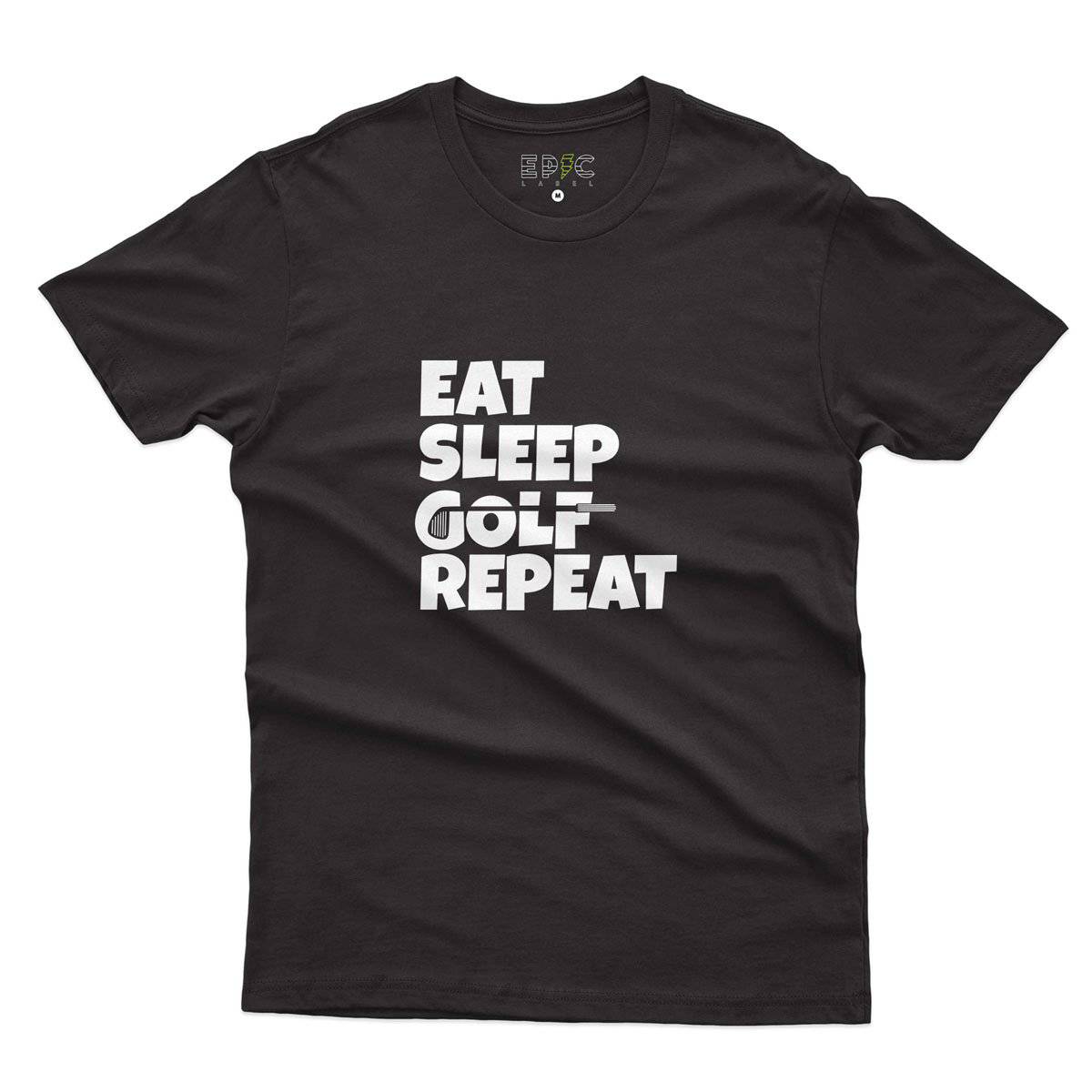 Epic Label Tshirt Eat Sleep Golf Repeat T-Shirt Pour Homme
