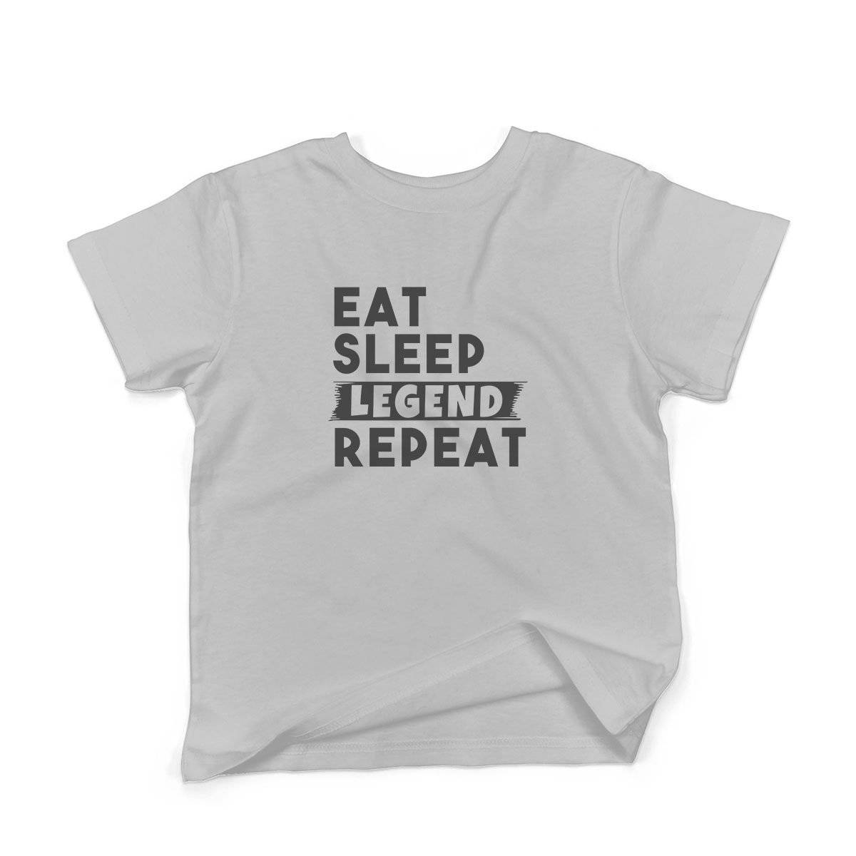 Epic Label Tshirt Eat Sleep Legend Repeat Design T-Shirt Enfant