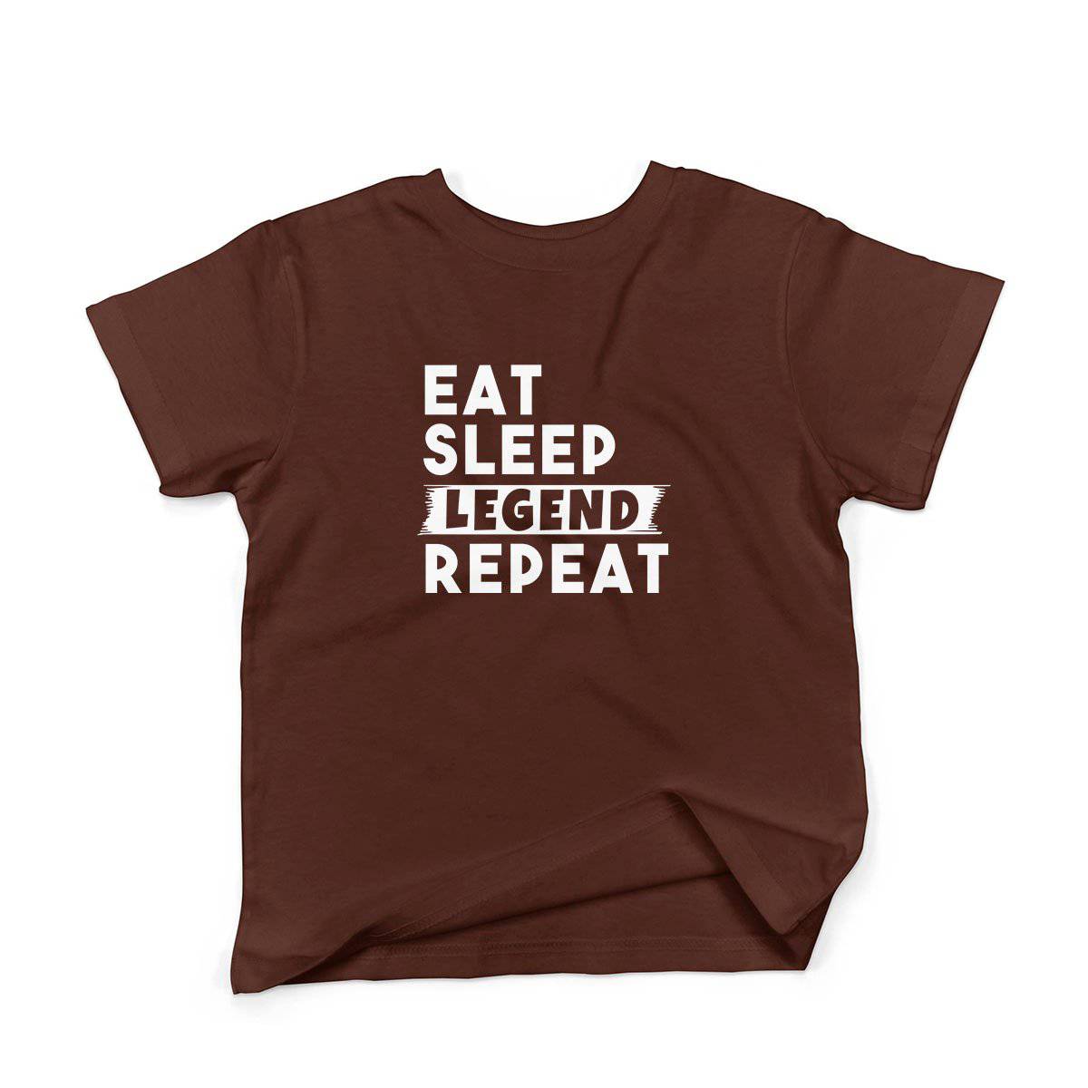 Epic Label Tshirt Eat Sleep Legend Repeat Design T-Shirt Enfant