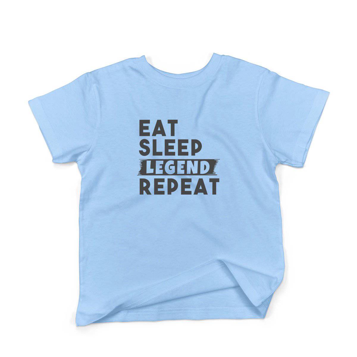 Epic Label Tshirt Eat Sleep Legend Repeat Design T-Shirt Enfant