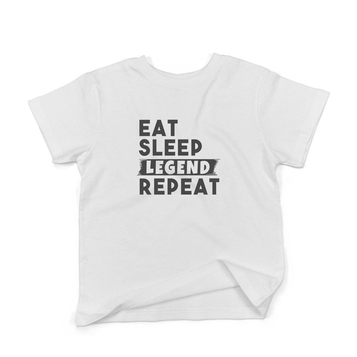 Epic Label Tshirt Eat Sleep Legend Repeat Design T-Shirt Enfant