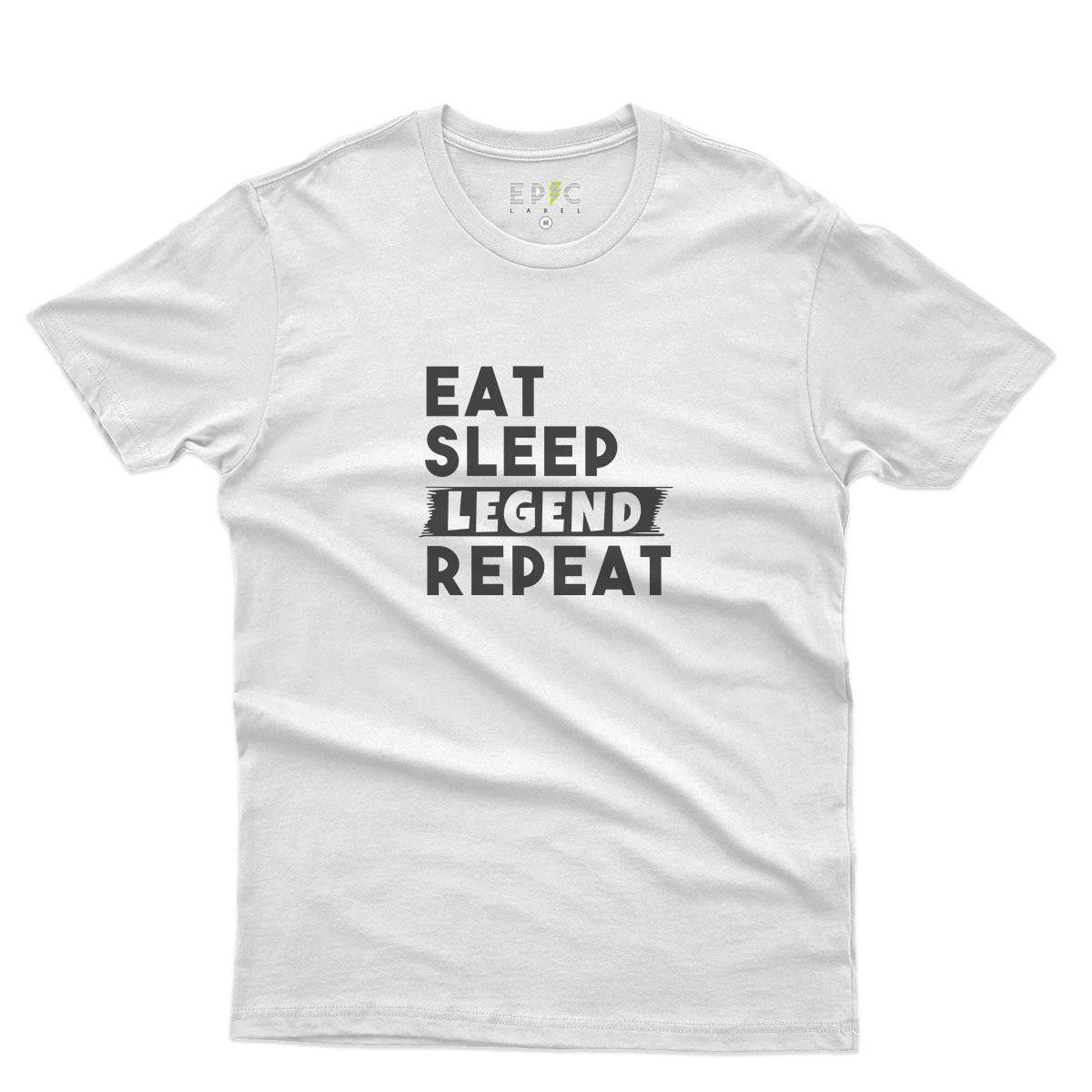 Epic Label Tshirt Eat Sleep Legend Repeat Design T-Shirt Pour Homme