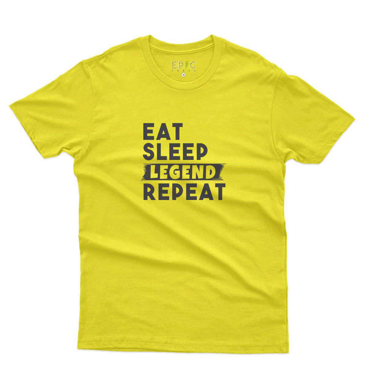 Epic Label Tshirt Eat Sleep Legend Repeat Design T-Shirt Pour Homme