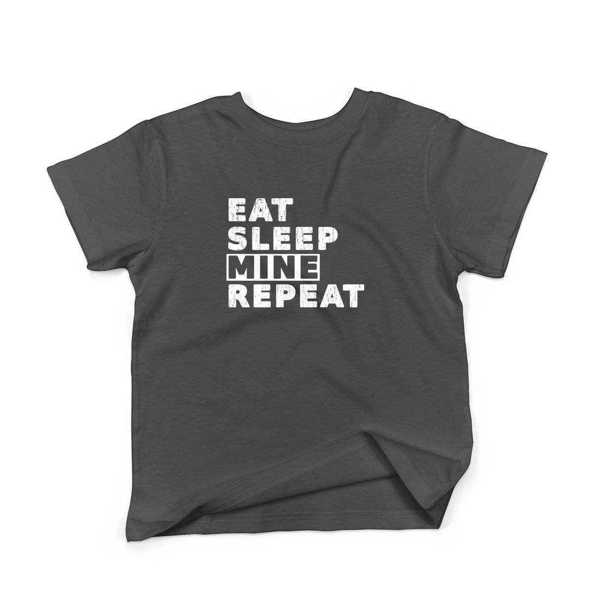 Epic Label Tshirt Eat Sleep Mine Repeat T-Shirt Enfant