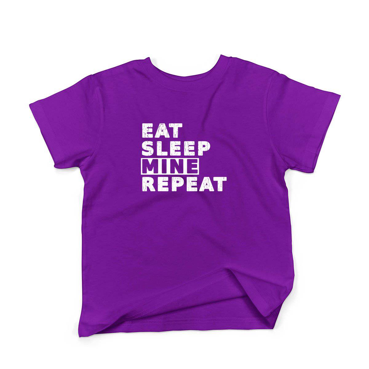 Epic Label Tshirt Eat Sleep Mine Repeat T-Shirt Enfant