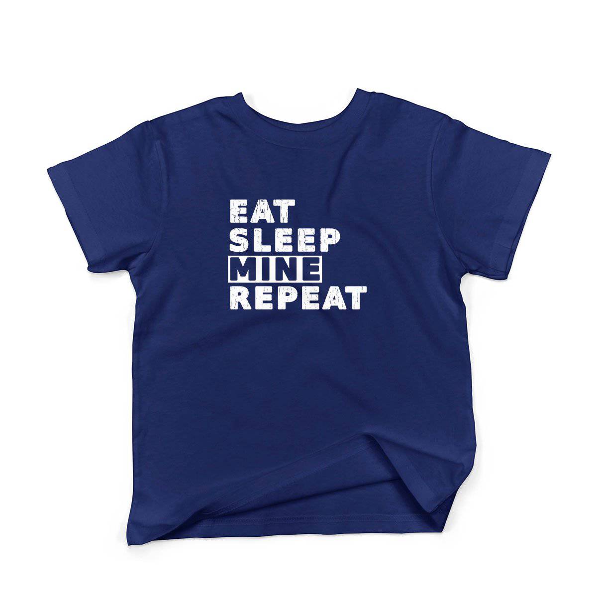 Epic Label Tshirt Eat Sleep Mine Repeat T-Shirt Enfant