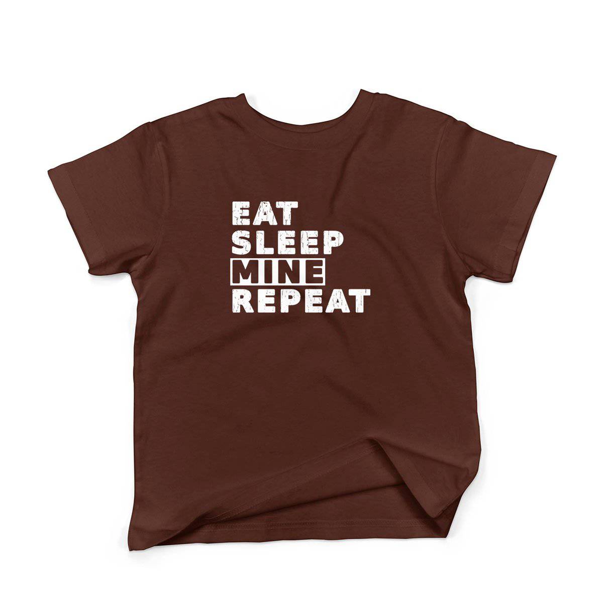 Epic Label Tshirt Eat Sleep Mine Repeat T-Shirt Enfant