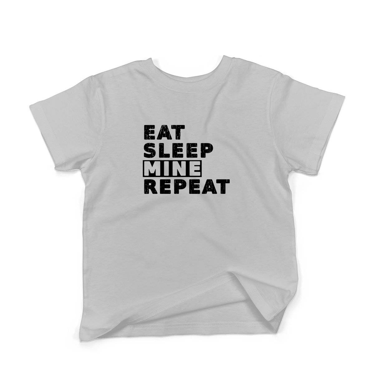 Epic Label Tshirt Eat Sleep Mine Repeat T-Shirt Enfant