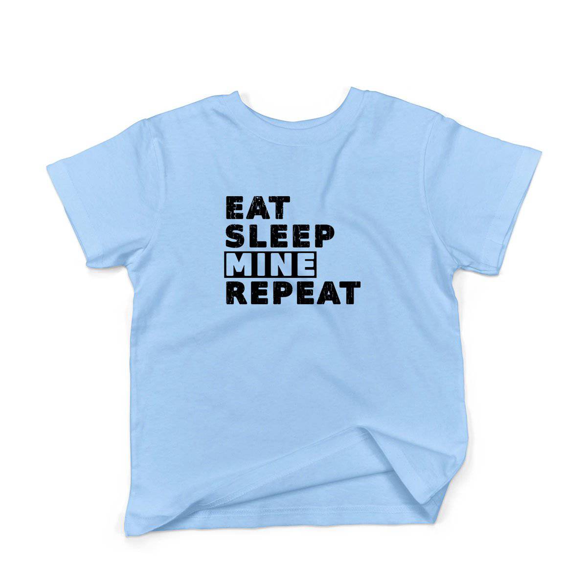 Epic Label Tshirt Eat Sleep Mine Repeat T-Shirt Enfant