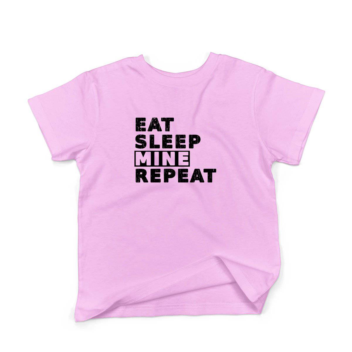 Epic Label Tshirt Eat Sleep Mine Repeat T-Shirt Enfant