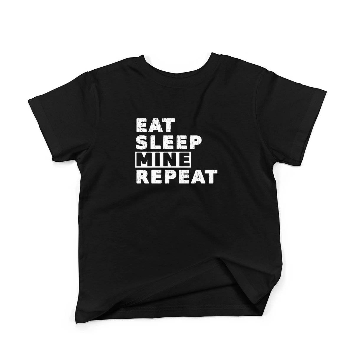 Epic Label Tshirt Eat Sleep Mine Repeat T-Shirt Enfant
