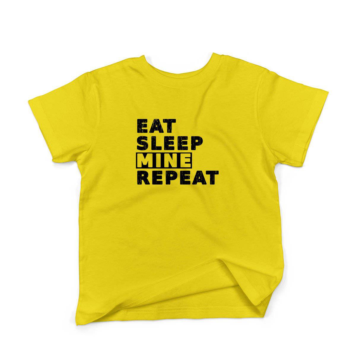 Epic Label Tshirt Eat Sleep Mine Repeat T-Shirt Enfant