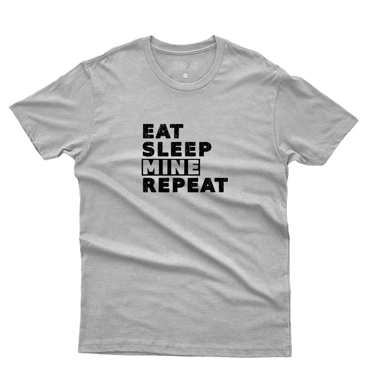 Epic Label Tshirt Eat Sleep Mine Repeat T-Shirt Pour Homme