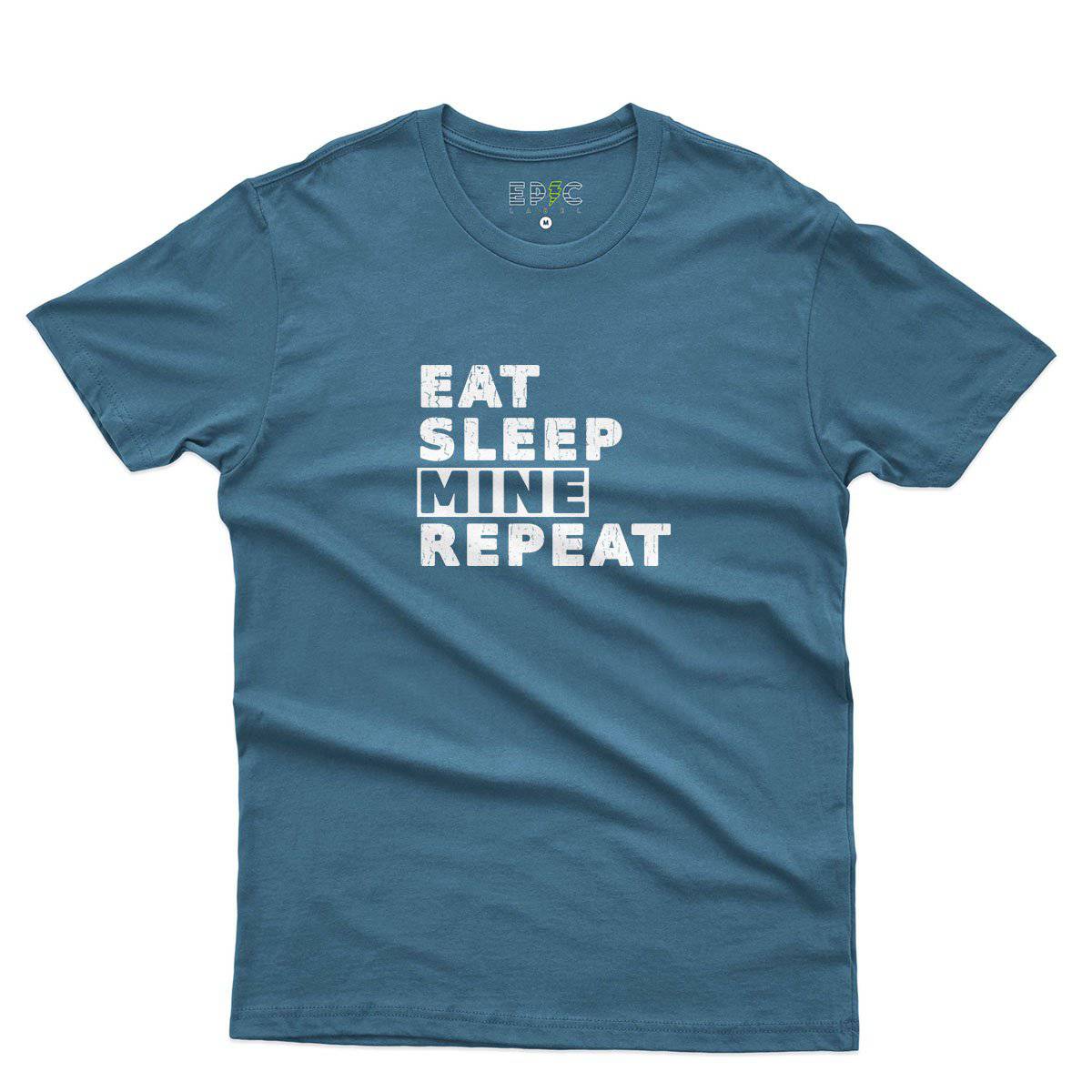 Epic Label Tshirt Eat Sleep Mine Repeat T-Shirt Pour Homme