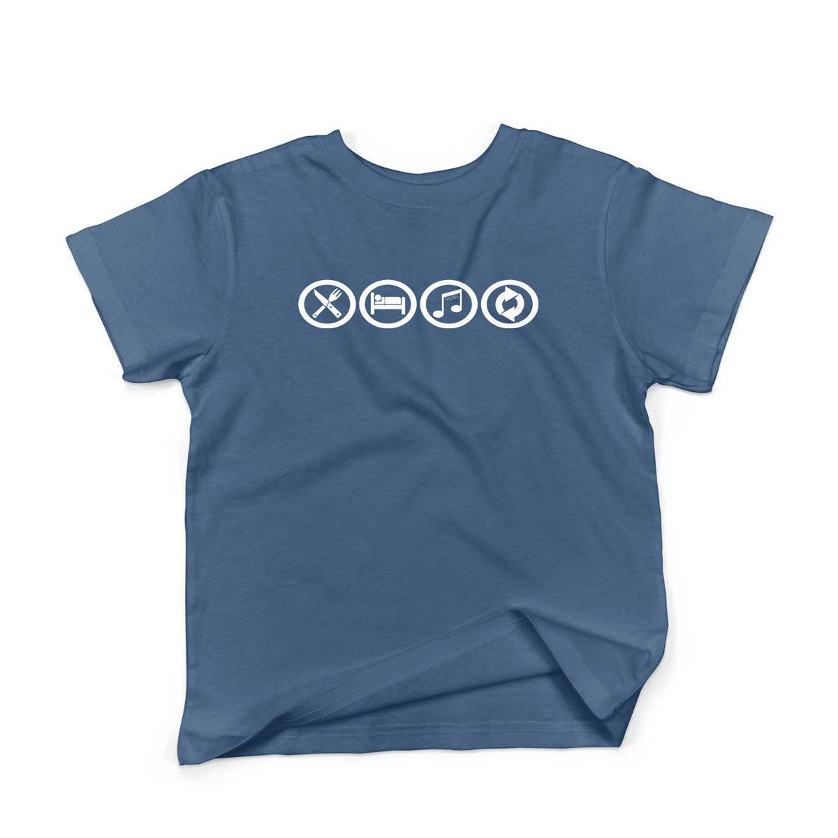Epic Label Tshirt Eat Sleep Music Repeat T-Shirt Enfant