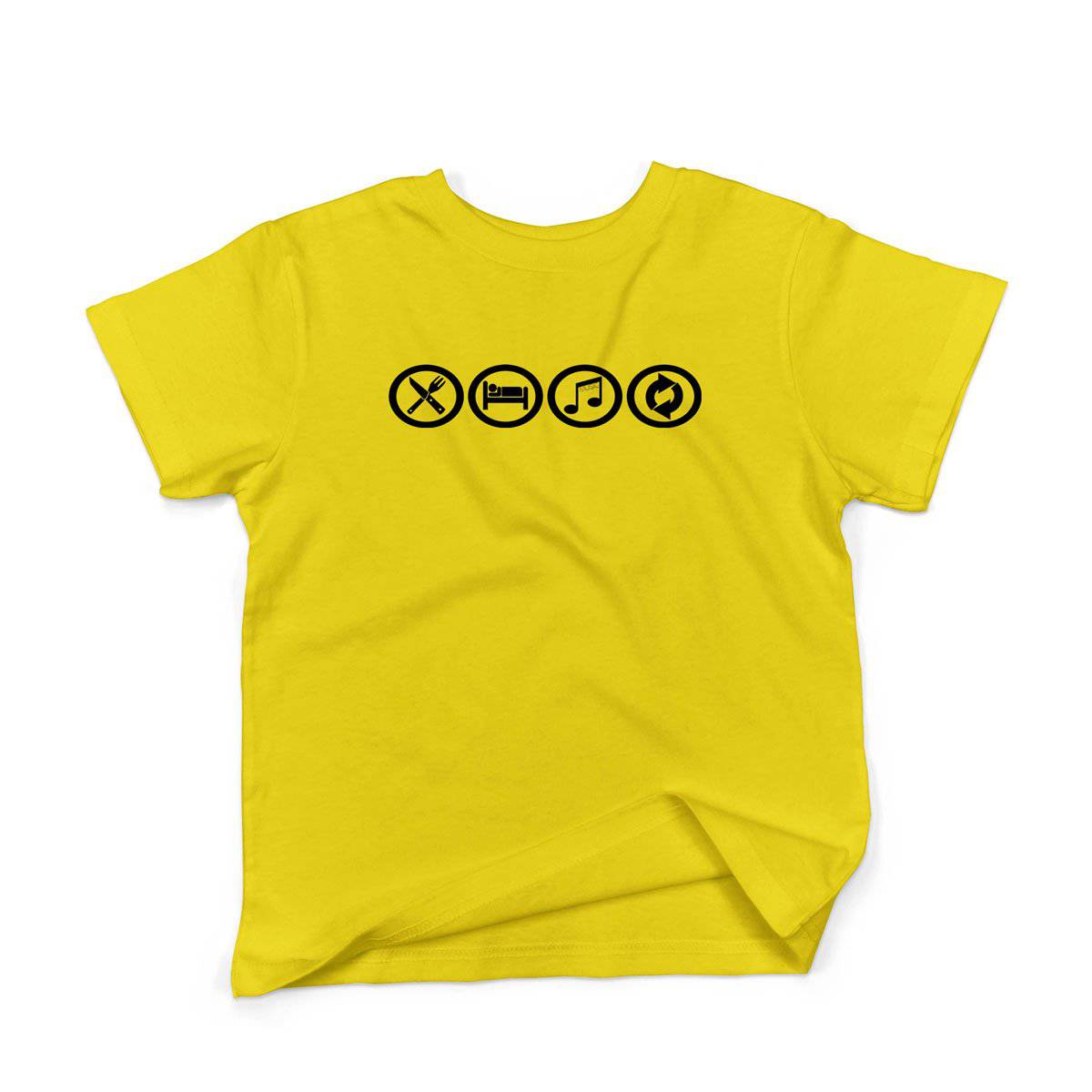 Epic Label Tshirt Eat Sleep Music Repeat T-Shirt Enfant