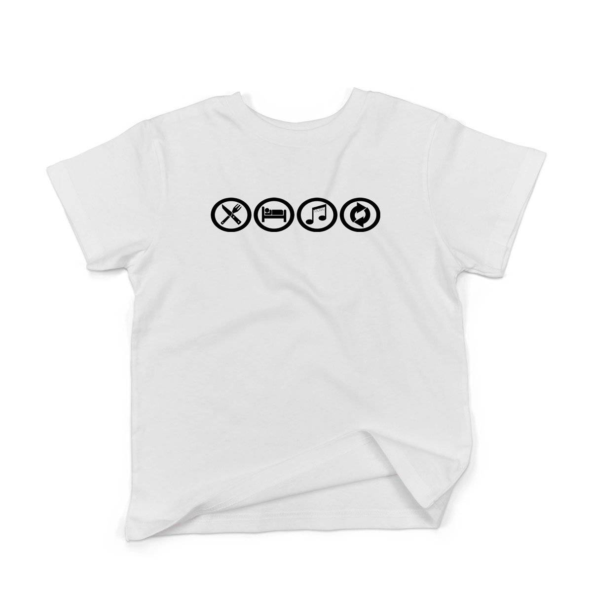 Epic Label Tshirt Eat Sleep Music Repeat T-Shirt Enfant