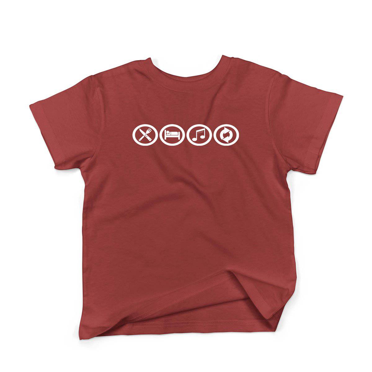 Epic Label Tshirt Eat Sleep Music Repeat T-Shirt Enfant