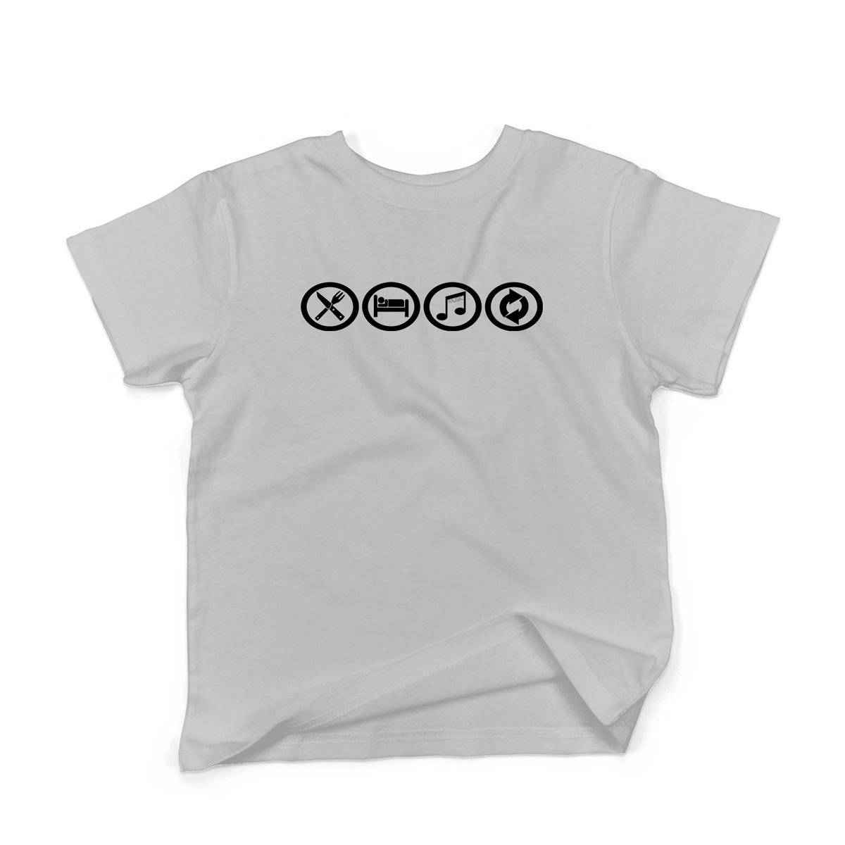 Epic Label Tshirt Eat Sleep Music Repeat T-Shirt Enfant